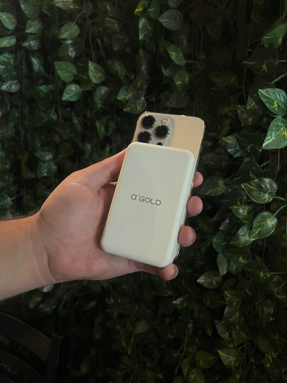 Power Bank MagSafe A'Gold BTE-07B 10000mAh - Carregamento por Indução Magnética